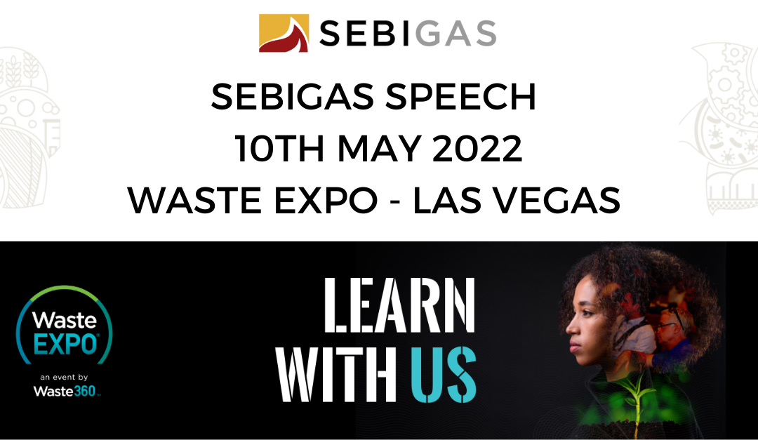 Sebigas speech in Waste Expo in Las Vegas